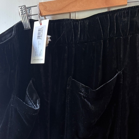 Johnny Was Black Velvet Wide-Leg Pants - Picture 8 of 8